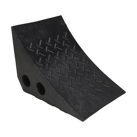 Vestil Black Recycled Poly Plastic Wheel Chock, 10-1/4" x 7-1/2" x 7-1/2" PWC-BK